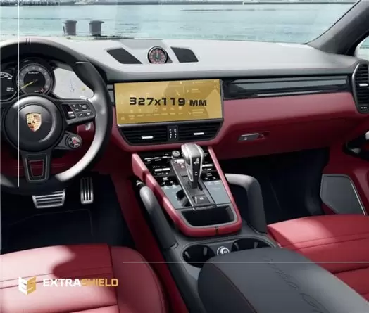 Porsche Cayenne 2017 - Present Multimedia 12" HD transparant navigatiebeschermglas