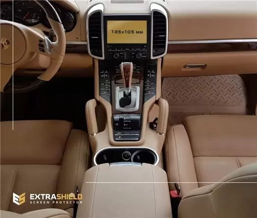 Porsche Cayenne 2015-2018 Multimedia 8" HD transparant navigatiebeschermglas