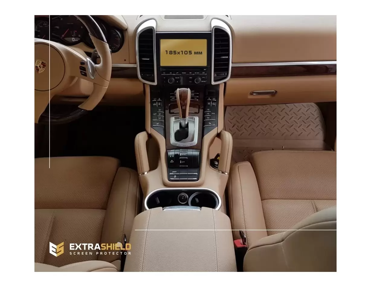 Porsche Cayenne 2015-2018 Multimedia 8" HD transparant navigatiebeschermglas