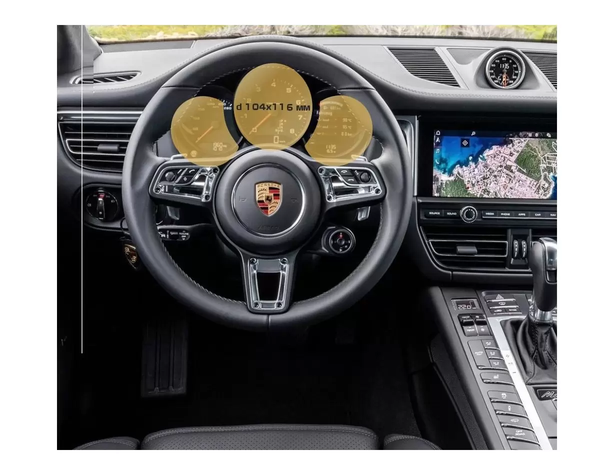 Porsche Macan 2018 - Present Digital Speedometer 12" ExtraShield Screeen Protector