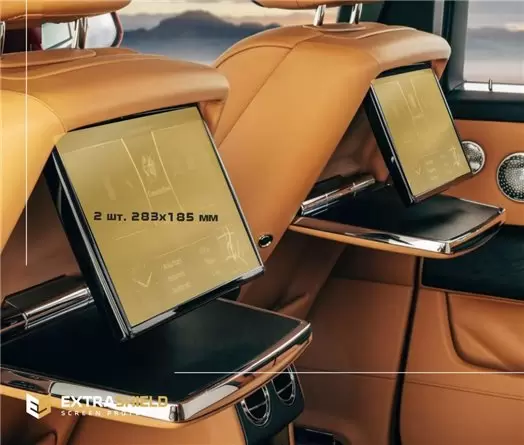 Rolls-Royce Cullinan 2018 - Present Passenger monitors (2pcs,) 15" HD transparant navigatiebeschermglas