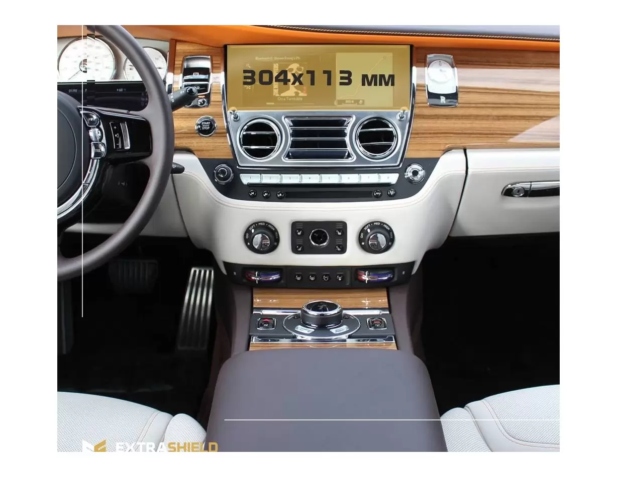 Rolls-Royce Ghost 2020 - Present Multimedia 8,8" Protection d'écran Résiste aux rayures HD transparent - 1 - habillage decor de 