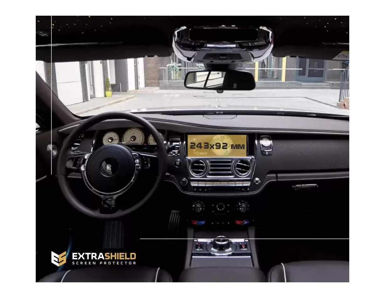 Rolls-Royce Wraith 2013 - Present Multimedia 8,8" Protection d'écran Résiste aux rayures HD transparent - 1 - habillage decor de