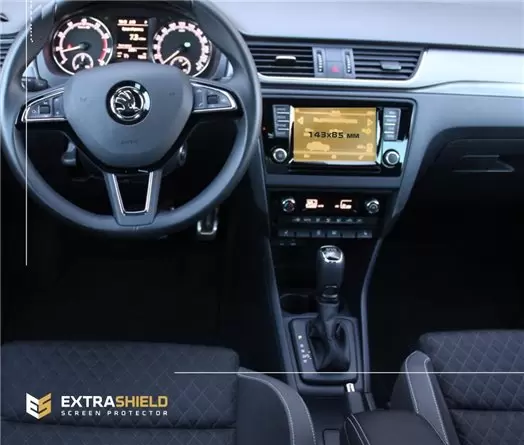 Skoda Octavia (A7) 2016 - Present Multimedia Swing 6,5" HD transparant navigatiebeschermglas