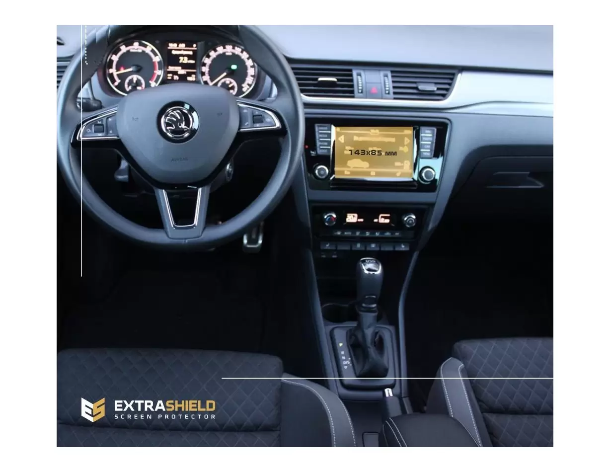 Skoda Octavia (A7) 2016 - Present Multimedia Swing 6,5" HD transparant navigatiebeschermglas