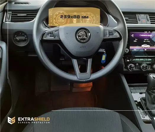 Skoda Octavia (A7) 2019 - Present Digital Speedometer LCD-Digi 10,25" Protection d'écran Résiste aux rayures HD transparent - 1 