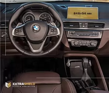 BMW X1 (F48) 2015 - 2019 Multimedia 6,5" DisplayschutzGlass Kratzfest Anti-Fingerprint Transparent - 1