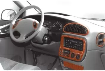 Chrysler Voyager 01.96-02.01 3M 3D Interior Dashboard Trim Kit Dash Trim Dekor 12-Parts
