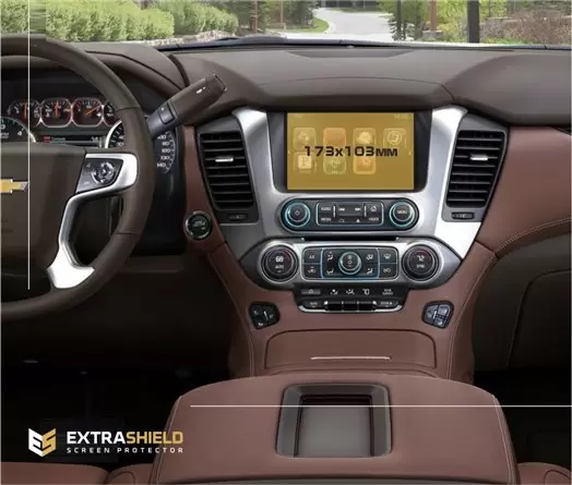 Cadillac XT6 2019 - Present Multimedia 8" DisplayschutzGlass Kratzfest Anti-Fingerprint Transparent - 1- Cockpit Dekor Innenraum