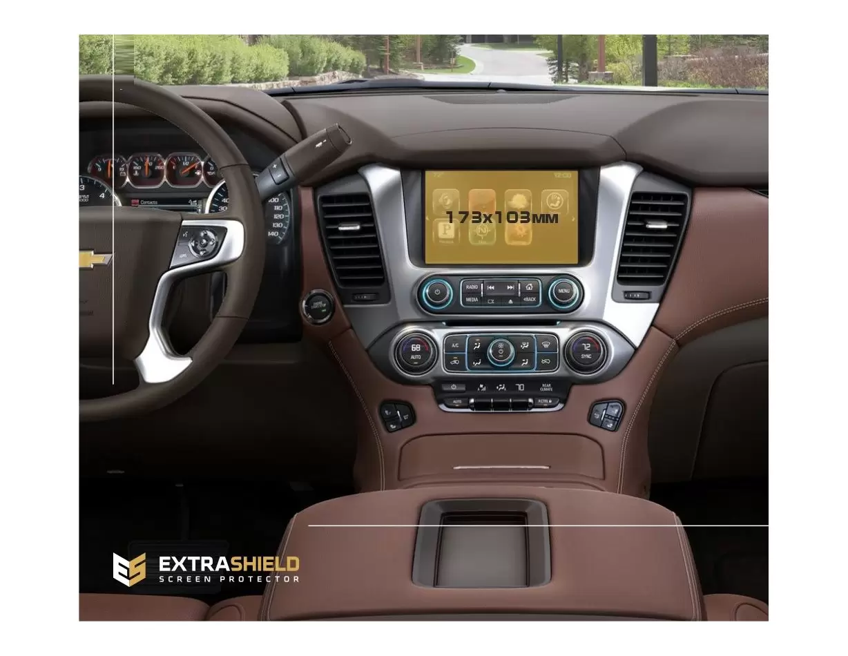 Cadillac XT6 2019 - Present Multimedia 8" DisplayschutzGlass Kratzfest Anti-Fingerprint Transparent - 1- Cockpit Dekor Innenraum