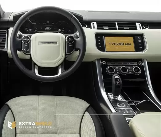 Land Rover RR Sport (L494) 2012 - 2017 Multimedia DisplayschutzGlass Kratzfest Anti-Fingerprint Transparent - 1- Cockpit Dekor I