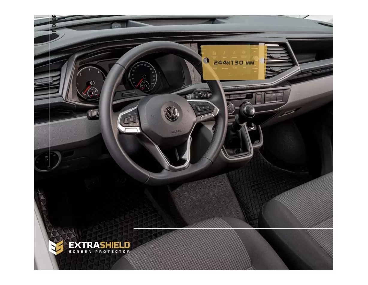 Volkswagen Transporter 6.1 2015 - 2019 Multimedia Composition Color 6,5" HD transparant navigatiebeschermglas