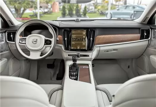 Volvo S90 2016 - Present Multimedia 9" DisplayschutzGlass Kratzfest Anti-Fingerprint Transparent - 1- Cockpit Dekor Innenraum