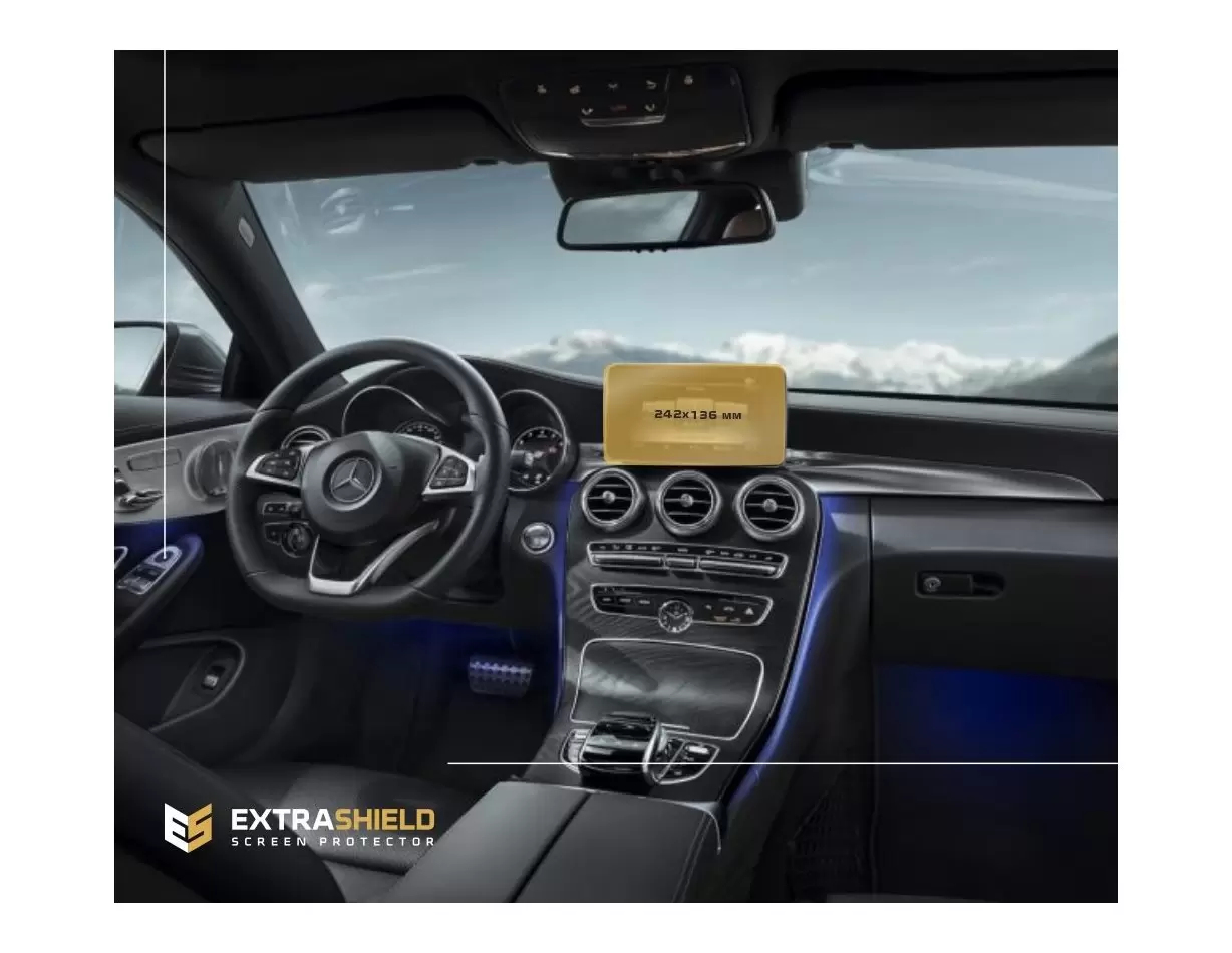 Mercedes-Benz C-class (W205/S205/C205/A205) 2014 - 2018 Multimedia 7" ExtraShield Screeen Protector