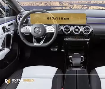 Mercedes-Benz A-class (W177/V177) 2018 - Present Digital Speedometer + Multimedia 10,25" ExtraShield Screeen Protector
