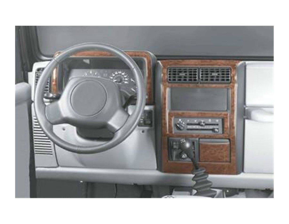 Chrysler Wrangler 09.1996 3D Inleg dashboard Interieurset aansluitend en pasgemaakt op he 10 -Teile