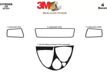 Citroen C8 02.2002 Kit Rivestimento Cruscotto all'interno del veicolo Cruscotti personalizzati 4-Decori