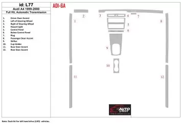 Audi A4 1999-2000 Full Set, Automatic Gear BD Interieur Dashboard Bekleding Volhouder
