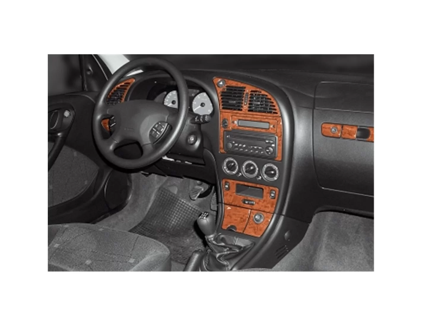 Citroen Xsara II 11.1999 3D Inleg dashboard Interieurset aansluitend en pasgemaakt op he 18 -Teile