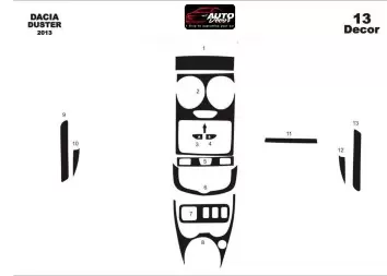 Dacia Duster 01.2013 3D Inleg dashboard Interieurset aansluitend en pasgemaakt op he 13 -Teile