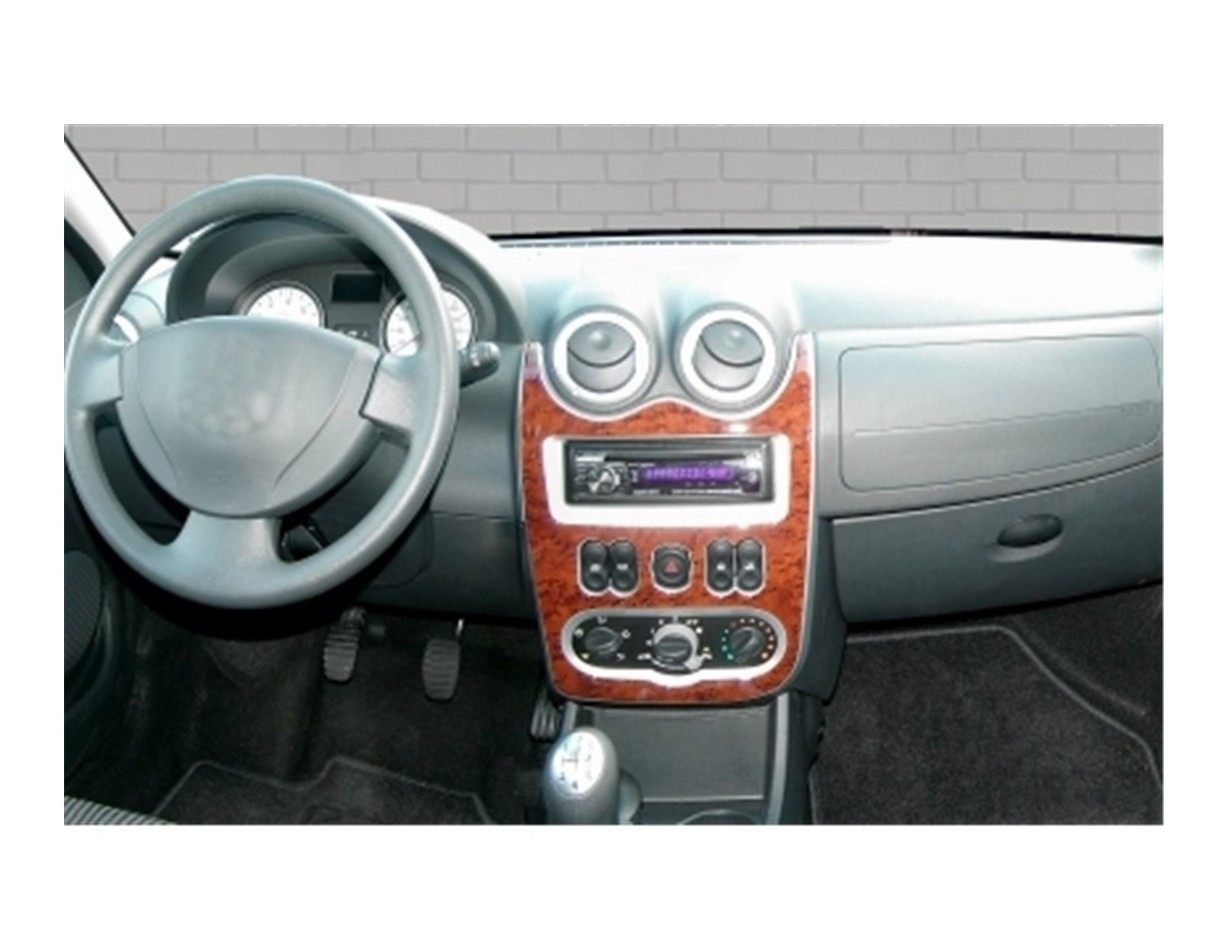 Dacia Sandero-Logan 08-09 Kit la décoration du tableau de bord 18-Pièce - 1 - habillage decor de tableau de bord