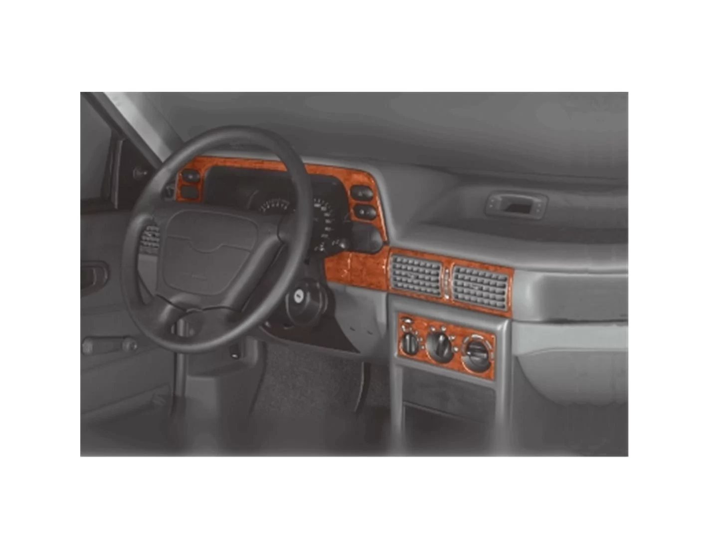 Daewoo Cielo-Nexia 02.95-05.97 3M 3D Interior Dashboard Trim Kit Dash Trim Dekor 16-Parts