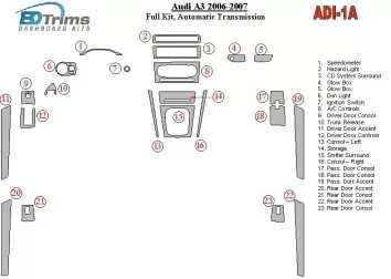 Audi A4 2000-2001 Voll Satz, Automatic Gearbox BD innenausstattung armaturendekor cockpit dekor - 1