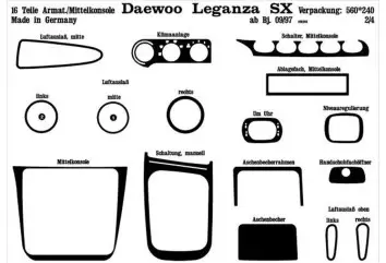 Daewoo Leganza 09.1997 Kit Rivestimento Cruscotto all'interno del veicolo Cruscotti personalizzati 18-Decori