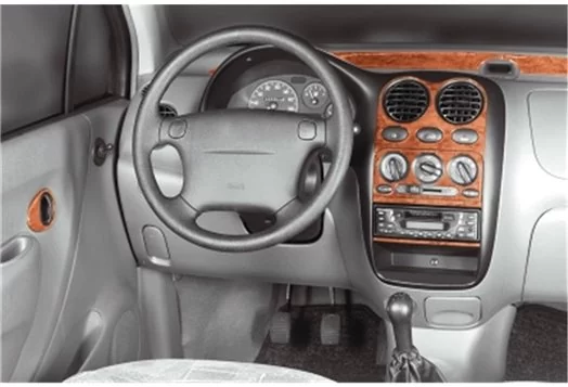 Daewoo Matiz 08.98 - 01.05 Kit Rivestimento Cruscotto all'interno del veicolo Cruscotti personalizzati 11-Decori