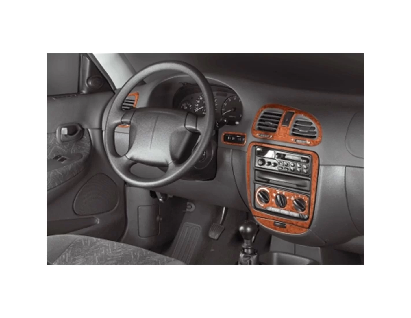 Daewoo Nubira I 05.97 - 01.99 Kit Rivestimento Cruscotto all'interno del veicolo Cruscotti personalizzati 19-Decori