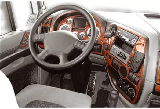 Daf XF 11.02 - 12.05 3D Inleg dashboard Interieurset aansluitend en pasgemaakt op he 18 -Teile