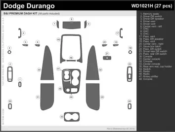 Dodge Durango 2011-UP Interior BD Dash Trim Kit 2