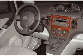 Fiat Idea 01.2004 3M 3D Interior Dashboard Trim Kit Dash Trim Dekor 7-Parts
