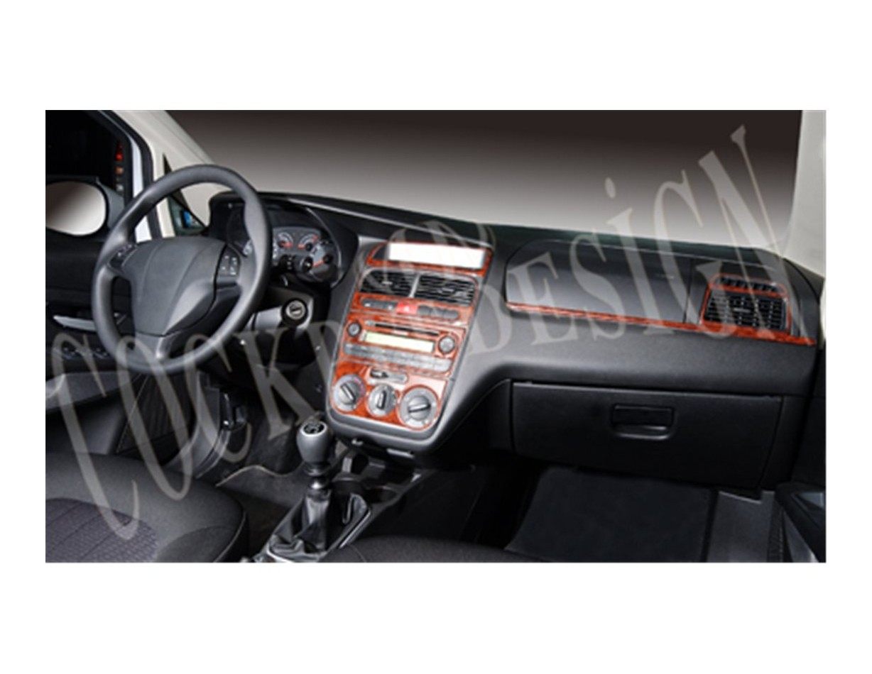 Fiat Linea 2007 Kit la décoration du tableau de bord 10-Pièce - 1 - habillage decor de tableau de bord
