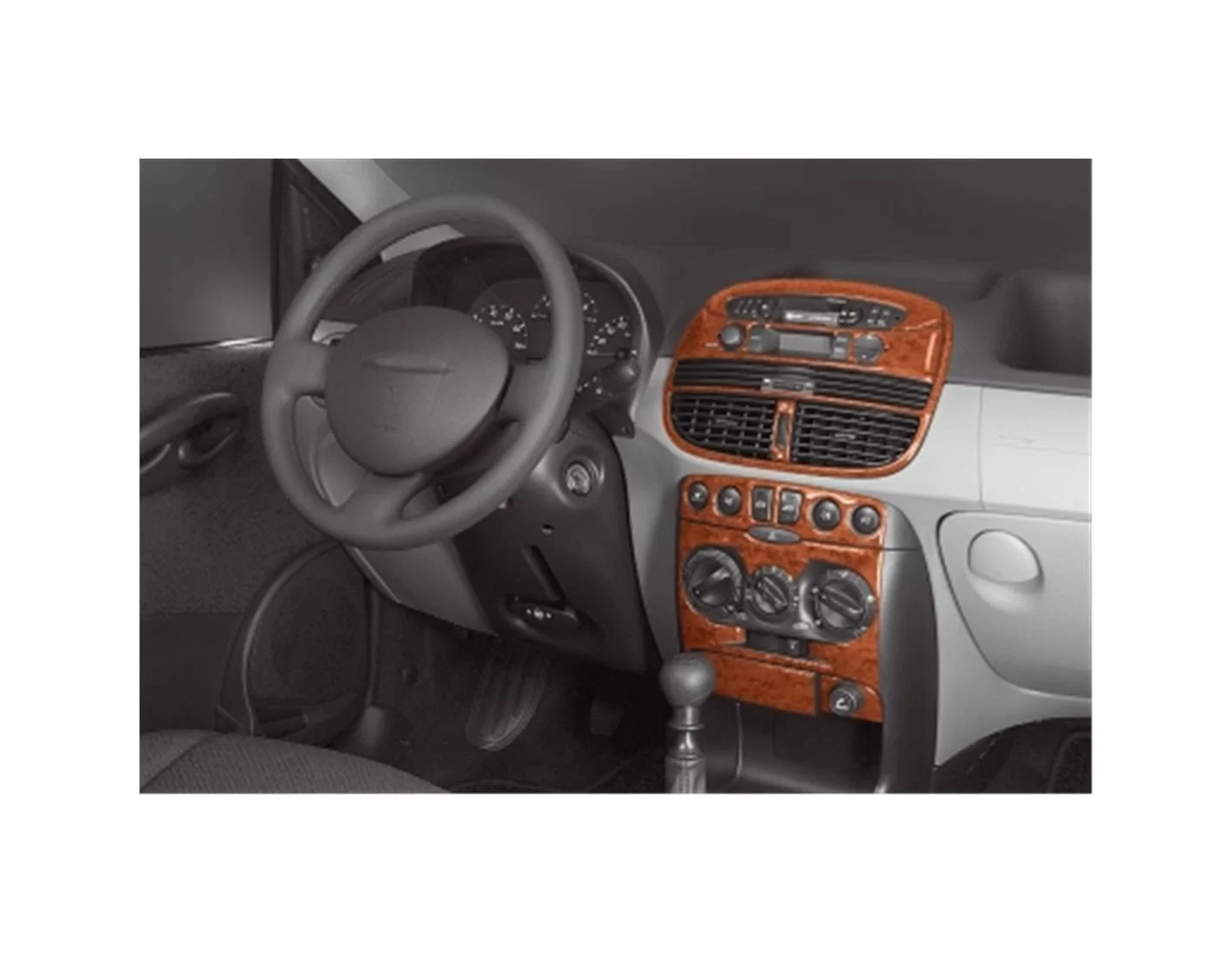 Fiat Punto 09.99-07.05 3M 3D Interior Dashboard Trim Kit Dash Trim Dekor 9-Parts