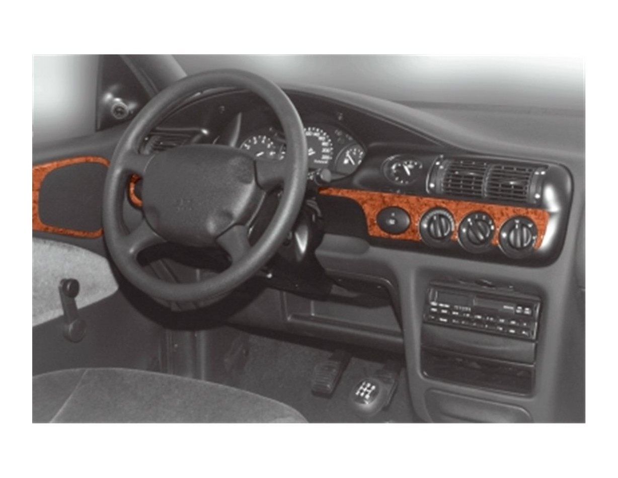 Ford Escord 02.95 - 02.00 3D Inleg dashboard Interieurset aansluitend en pasgemaakt op he 12 -Teile
