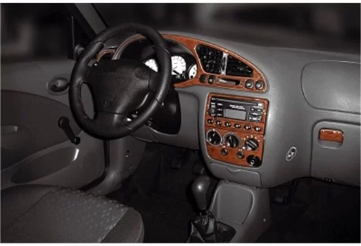 Ford Fiesta 08.99-02.02 3M 3D Interior Dashboard Trim Kit Dash Trim Dekor 13-Parts