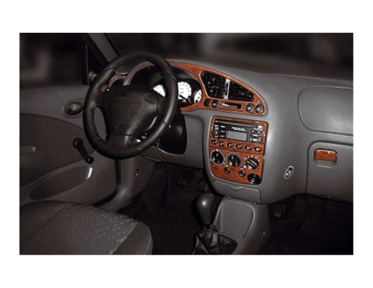 Ford Fiesta 99-02 Kit la décoration du tableau de bord 13-Pièce - 1 - habillage decor de tableau de bord