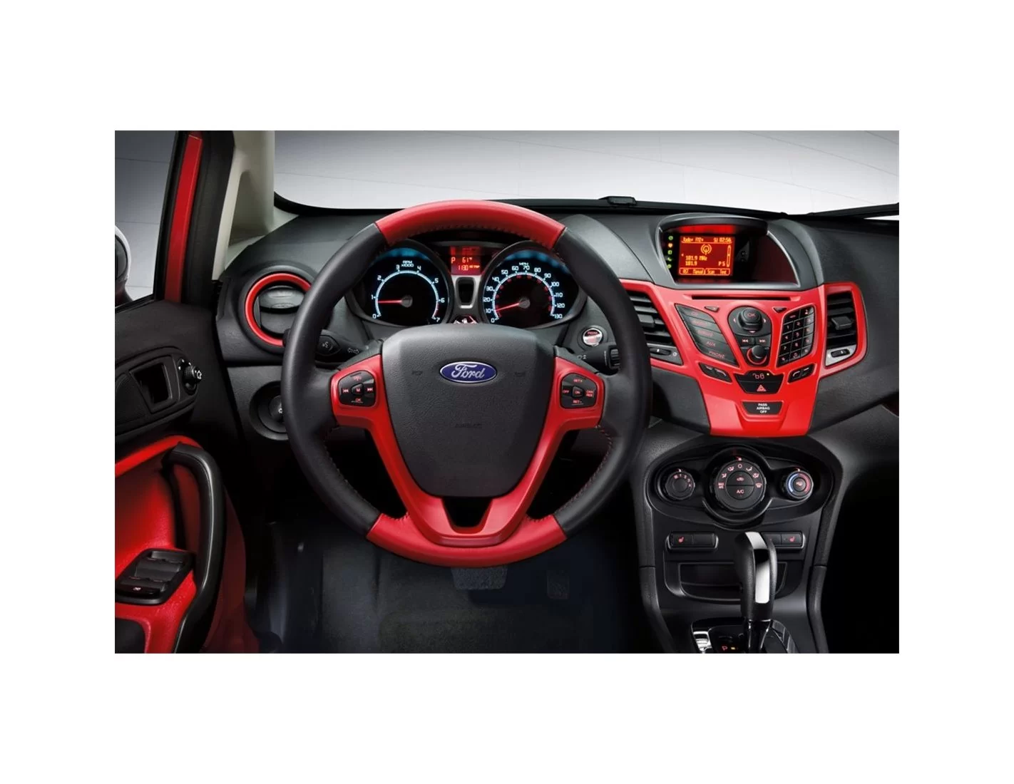 Ford Fiesta 2010-2017 3D Inleg dashboard Interieurset aansluitend en pasgemaakt op he 20-Teile