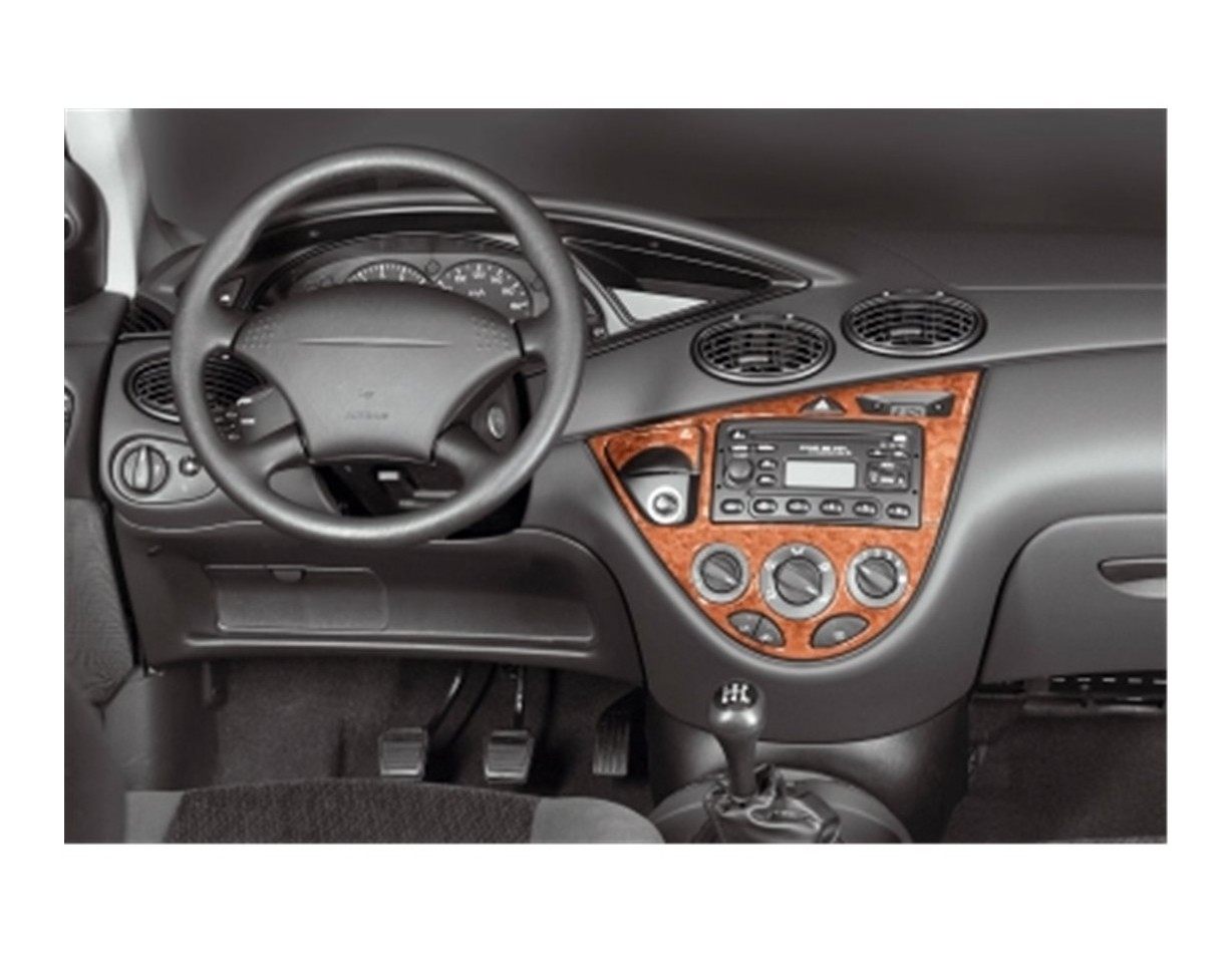 Ford Focus 09.98 - 08.04 3D Inleg dashboard Interieurset aansluitend en pasgemaakt op he 7 -Teile