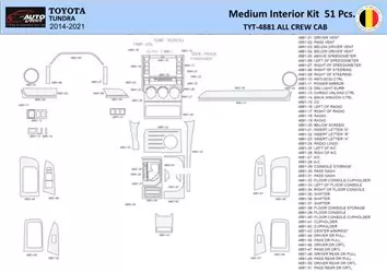 Toyota Tundra 2014-2021 Interior WHZ Dashboard trim kit 51 Parts