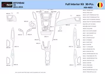 Hyundai i40 2011-2015 Inleg dashboard Interieurset aansluitend en pasgemaakt 30 Delen