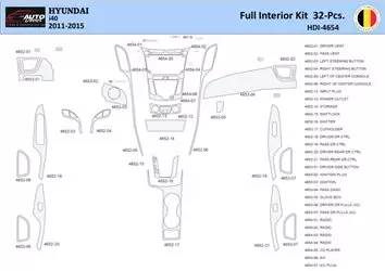 Hyundai i40 2011-2015 Interior WHZ Dashboard trim kit 32 Parts