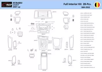 Subaru Legacy 2007 Mittelkonsole Armaturendekor WHZ Cockpit Dekor 28 Teilige - 1- Cockpit Dekor Innenraum