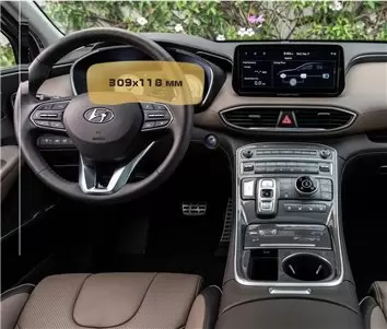 Hyundai Santa Fe 2021 - Present Digital Speedometer 12,3" ExtraShield Screeen Protector