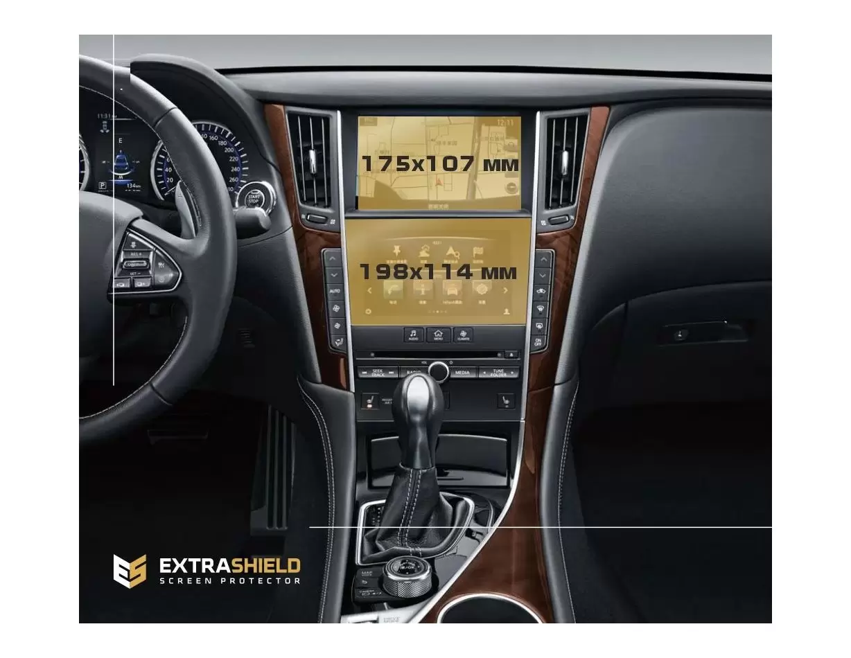 Hyundai Tucson 2018 - Present Multimedia 8" DisplayschutzGlass Kratzfest Anti-Fingerprint Transparent - 1- Cockpit Dekor Innenra