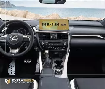 Lexus RX 2019 - Present Multimedia 12,3" HD transparant navigatiebeschermglas