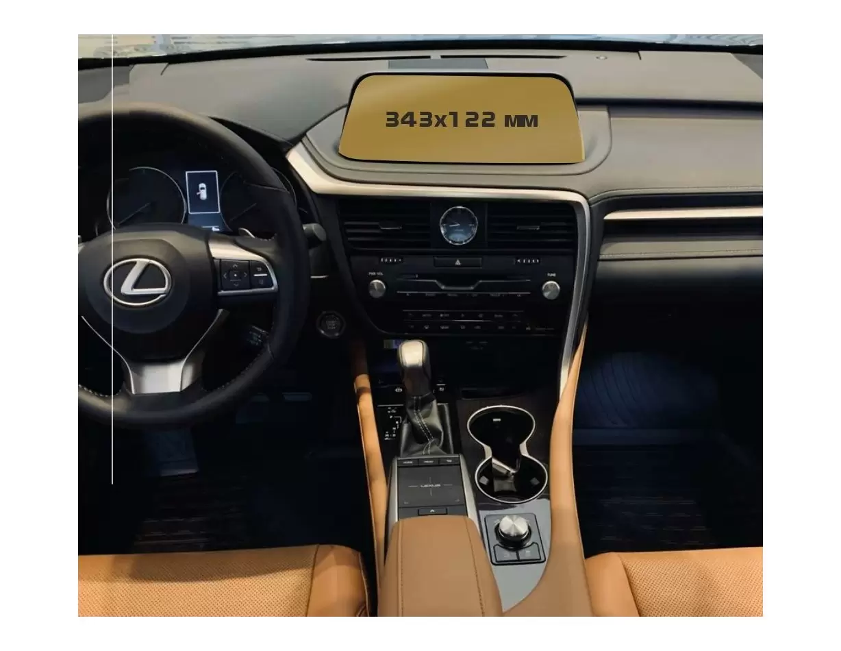 Lexus RX 2019 - Present Multimedia 8" HD transparant navigatiebeschermglas