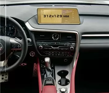 Lexus RX 2015 - 2019 Multimedia 8" HD transparant navigatiebeschermglas