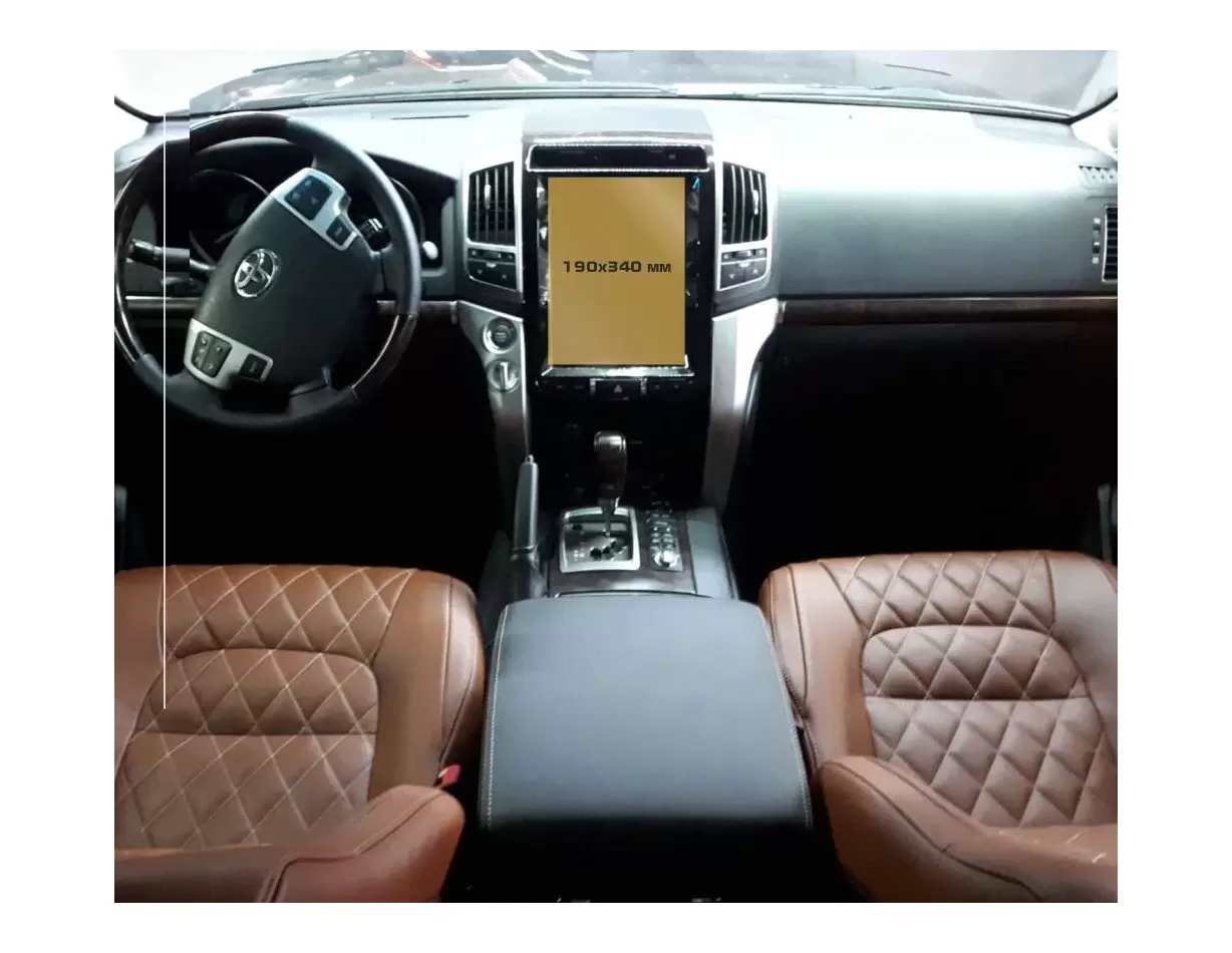 Toyota Land Cruiser 200 2015 - Present Multimedia HD transparant navigatiebeschermglas